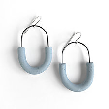 Arcata Hoop Earrings by Jane Pellicciotto (Silver & Polymer Earrings)