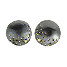 Cupped Stardust Studs by Nikki Nation Jewelry (Gold, Silver & Diamond Earrings)