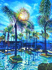 Reflecting Pool by Bonnie Lambert (Oil Painting)