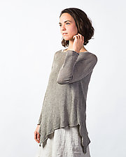 Linen Angled Pullover by Cara May (Knit Sweater)
