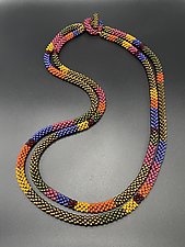 Golden Sunset Necklace by Sher Berman (Beaded Necklace)