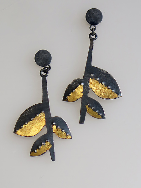 Golden Branch Earrings by Marcia Meyers (Gold & Silver Earrings ...