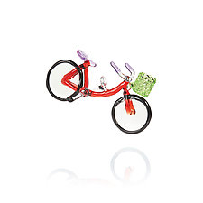 Bicycle by Kevin McKay and Maki Kawakubo (Art Glass Ornament)