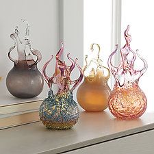 Fireball Votives by James and Andrea Stanford (Art Glass Candleholder)