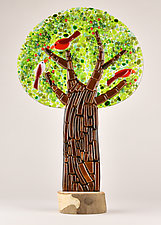 Whimsical Woodland by Terry Gomien (Art Glass Sculpture)