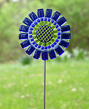 Candy Flower Garden Stake by Terry Gomien (Art Glass Sculpture)
