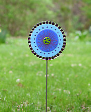 Lolly Flowers Garden Stakes by Terry Gomien (Art Glass Sculpture)
