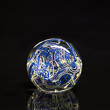 Crazy Train Paperweight 5 by April Wagner (Art Glass Paperweight)