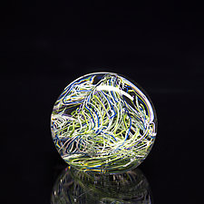 Crazy Train Paperweight 6 by April Wagner (Art Glass Paperweight)