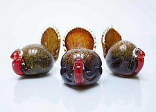 The Abundant Turkey by April Wagner (Art Glass Paperweight)