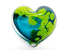 Tallulah Heart Paperweight by April Wagner (Art Glass Paperweight)