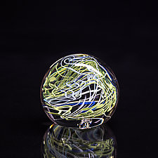 Crazy Train Paperweight 1 by April Wagner (Art Glass Paperweight)