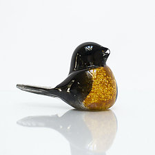 Birds of Beauty The Inspiring Robin by April Wagner (Art Glass Paperweight)