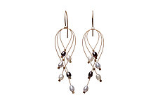 Lattice Hook Earrings by Meghan Patrice Riley (Gold, Silver, Steel & Stone Earrings)