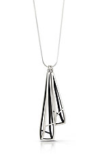 Layered Tri-Shape Necklace by Emily Shaffer (Silver Necklace)