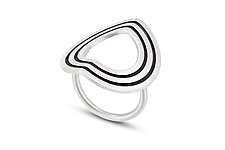 Folded Center Ring by Emily Shaffer (Silver Ring)