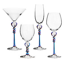 Moondog Goblets by Romeo Glass (Art Glass Drinkware)