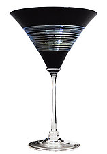 Silverspun Martini by Romeo Glass (Art Glass Drinkware)