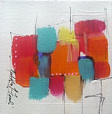 Colors on White 14 by Nicholas Foschi (Acrylic Painting)