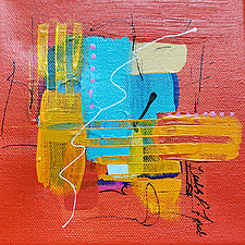 Colors on Red 15 by Nicholas Foschi (Acrylic Painting)