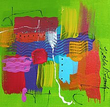 Colors on Green 2 by Nicholas Foschi (Acrylic Painting)