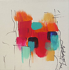 Colors on White 6 by Nicholas Foschi (Acrylic & Pastel Painting)