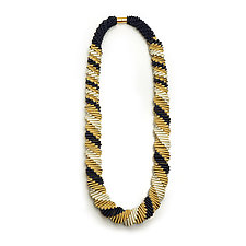 3-Color Turning Necklace by Sophia Hu (Polyester & Stainless Steel Necklace)