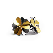 Origami Clover Earrings by Sophia Hu (Gold & Silver Earrings)