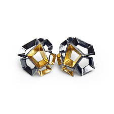 Origami Earrings #7 by Sophia Hu (Gold & Silver Earrings)