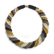 Turning Necklace No. 4 by Sophia Hu (Polyester & Stainless Steel Necklace)