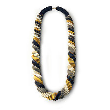 Turning Necklace No. 4 by Sophia Hu (Polyester & Stainless Steel Necklace)