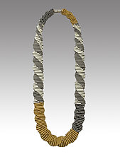 Mondrian Yellow Necklace by Sophia Hu (Polyester & Stainless Steel Necklace)