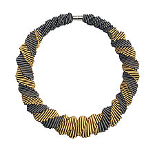 Turning Necklace I by Sophia Hu (Polyester & Stainless Steel Necklace)