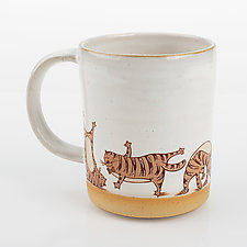 Yoga Cats Mug by Chris Hudson and Shelly Hail (Ceramic Mug)