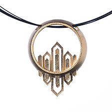 Vermeil City Reflections Pendant by Diana Eldreth (Gold & Silver Necklace)