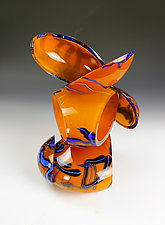 Saffron Remnant by Justin Hunting (Art Glass Sculpture)