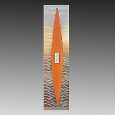 Beached Orange by Kevin Lubbers (Art Glass Wall Sculpture)