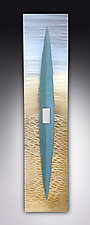 Aqua Beached by Kevin Lubbers (Art Glass Wall Sculpture)