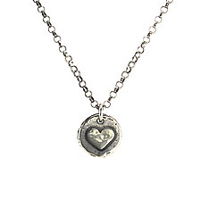 Heart Nugget Necklace by Susie Aoki (Silver Necklace)