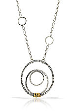 Embedded Circles Necklace by Susie Aoki (Gold & Silver Necklace)