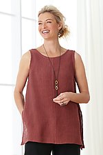 Long Flutter Tank by Go Lightly (Woven Top)