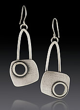 Asymmetrical Circles Earrings by Kim Wilson (Silver Earrings)