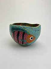 Puffer Fish and Friends by Lilia Venier (Ceramic Bowl)