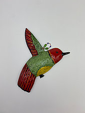 Hummingbird I by Lilia Venier (Ceramic Wall Sculpture)