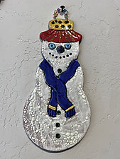 Snowman Large Ornament II by Lilia Venier (Ceramic Ornament)