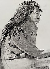 Drawing Women One by Meredith Nemirov (Charcoal Drawing)