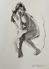 Drawing Women Two by Meredith Nemirov (Charcoal Drawing)