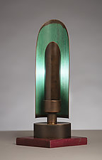 Green Copper Night Light by Jerry Davis (Mixed-Media Table Lamp)