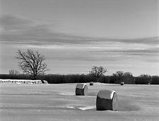 Hay Bales by William Lemke (Black & White Photograph)