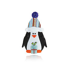 Herbert the Penguin by Amy Simpson (Art Glass Ornament)